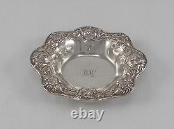 Rare Elegant Praline Nut Small Bowl Art Nouveau Style 925 Sterling Silver