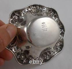 Rare Elegant Praline Nut Small Bowl Art Nouveau Style 925 Sterling Silver