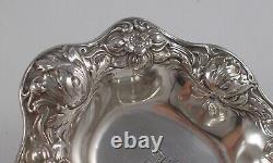 Rare Elegant Praline Nut Small Bowl Art Nouveau Style 925 Sterling Silver