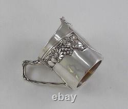 Rare Elegant Support / Podstakannik Style Art Nouveau 800 Silver Lutz&weiss