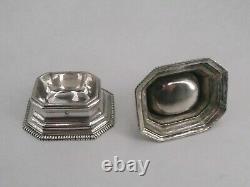 Rare Pair Of Silver Salerons Massive Poincon Minerve Style 18 Eme