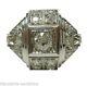 Ring Art Deco 18k White Gold With 0.70 Carats Diamond Ring Hvs Old Style