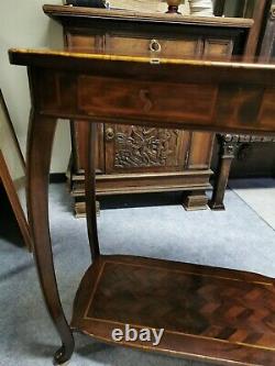 SUPERB game or side table with Louis vx style marquetry