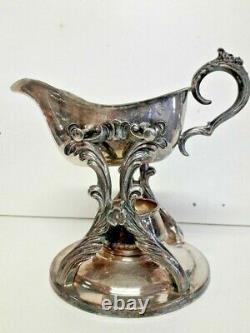 Saucière Style Louis XV With High Silver Metal Stove 20 CM