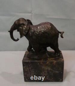 Sculpture Elephant Animalier Style Art Deco Style Art Nouveau Bronze Mass