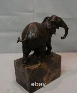 Sculpture Elephant Animalier Style Art Deco Style Art Nouveau Bronze Mass