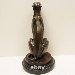 Sculpture Statue Cheetah Animalier Style Art Deco Style Art Nouveau Solid Bronze