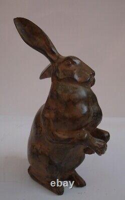 Sculpture Statue of Rabbit Hare Animalier Hunting Style Art Deco Style Art Nouveau