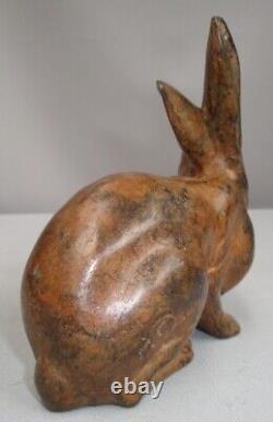 Sculpture of a Rabbit Hare Animalier Hunt Style Art Deco Style Art Nouveau