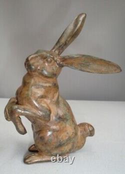 Sculpture of a Rabbit Hare Animalier Hunting Style Art Deco Style Art Nouveau