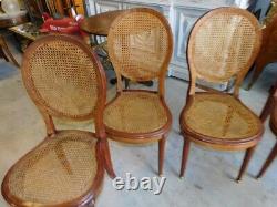 Serie Of 6 Chairs Style Louis XVI Cannees