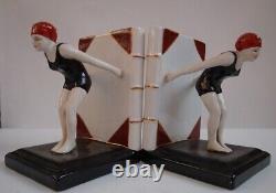 Serre-books Figurine Bathing Pin-up Sexy Diving Style Art Deco Style Art N