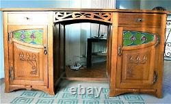 Serrurier-bovy-style Art Nouveau Oak Office