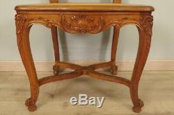 Set Of Six Dining Room Chairs Louis XV Style Walnut