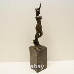 Sexy Nude Dancer Statue Sculpture Pin-up Style Art Deco Art Nouveau Bronze