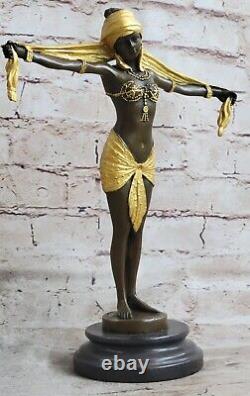 Signed Bronze Art Nouveau Deco Chiparus Statue Figurine Very Large Gift