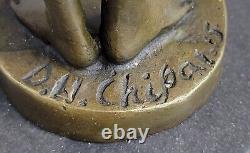 Signed Bronze Art Nouveau Deco Chiparus Statue Figurine Very Large Gift