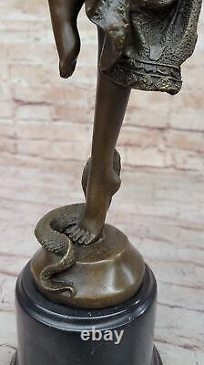 Signed Bronze Art Nouveau Deco Colinet Statue Figurine Sculpture