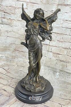 Signed Dalou, Bronze Art Nouveau Style Fairy Sculpture Figurine Cast Figurine