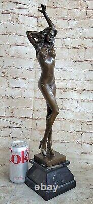 Signed Vitaleh Bronze Statue Art Style New Nude Girl Sculpture From