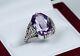 Silver Style Old Art New Natural Ring 7.00 Ct Amethyst