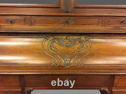 Slope Desk Forming Carved Walnut Library Louis XV Style 1900