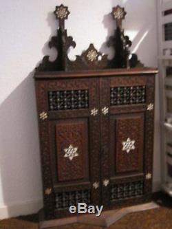 Small Wall Furniture Wood Syrian Style With Inlays De Nacre