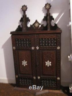 Small Wall Furniture Wood Syrian Style With Inlays De Nacre