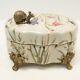 Snail Butterfly Flowers Jewelry Box Art Deco Art Nouveau Porcelain