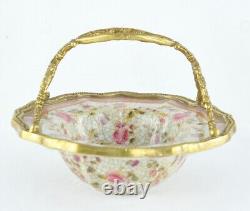 Soap Dish Basket Flowers Art Deco Style Art Nouveau Porcelain