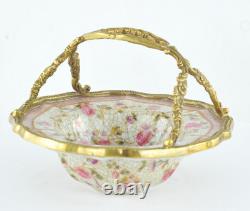 Soap Dish Bowl Flower Basket Art Deco Art Nouveau Porcelain