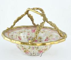 Soap Dish Bowl Flower Basket Art Deco Art Nouveau Porcelain