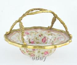 Soap Dish Bowl Flower Basket Art Deco Art Nouveau Porcelain