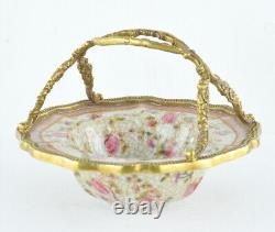 Soap dish Basket Flowers Art Deco Style Art Nouveau Porcelain