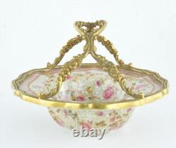 Soap dish Basket Flowers Art Deco Style Art Nouveau Porcelain