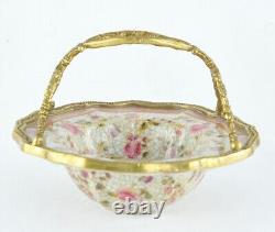 Soap dish Basket Flowers Art Deco Style Art Nouveau Porcelain