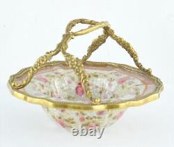 Soap dish Basket Flowers Art Deco Style Art Nouveau Porcelain