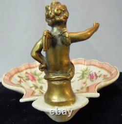 Soap dish Cup Baby Angel Figurine Art Deco Style Art Nouveau Porcelain