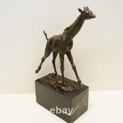 Solid Bronze Animalier Style Art Deco/Art Nouveau Giraffe Statue Sculpture