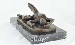 Solid Bronze Athlete Statue Sculpture in Sexy Art Deco Style Art Nouveau