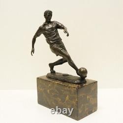 Solid Bronze Football Style Art Deco Style Art Nouveau Signed Statue Sculpture