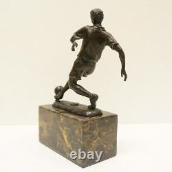 Solid Bronze Football Style Art Deco Style Art Nouveau Signed Statue Sculpture