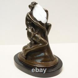 Solid Bronze Pin-up Style Statue Sculpture Art Deco Style Art Nouveau Sign