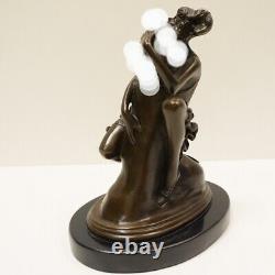 Solid Bronze Pin-up Style Statue Sculpture Art Deco Style Art Nouveau Sign