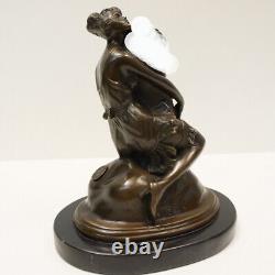 Solid Bronze Pin-up Style Statue Sculpture Art Deco Style Art Nouveau Sign