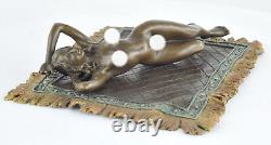 Solid Bronze Sexy Nymph Statue Sculpture in Art Deco Style and Art Nouveau Style