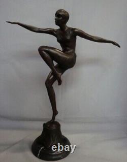 Solid Bronze Sexy Style Art Deco Style Art Nouveau Statue Sculpture