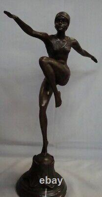 Solid Bronze Sexy Style Art Deco Style Art Nouveau Statue Sculpture