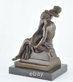 Solid Bronze Statue Sculpture Couple in Sexy Art Deco Style Art Nouveau Sign