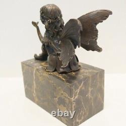 Solid Bronze Statue Sculpture Elf Fairy Style Art Deco Style Art Nouveau